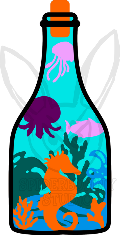 Seahorse in a Bottle Large