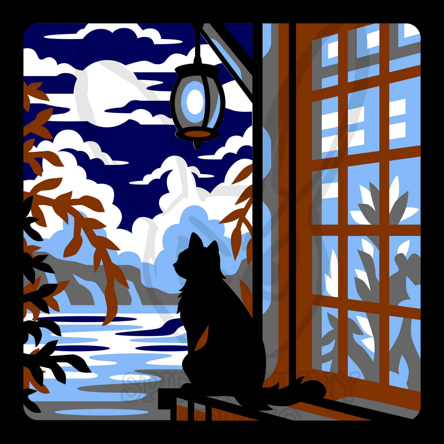 Cat in a window
