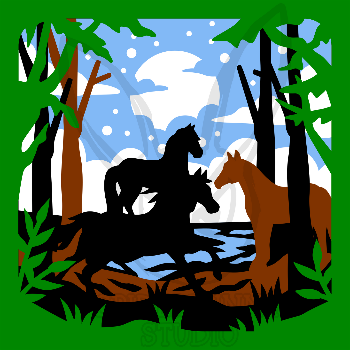 Horses in the Forest