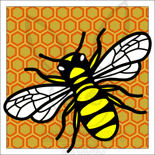 Honeycomb and Bee
