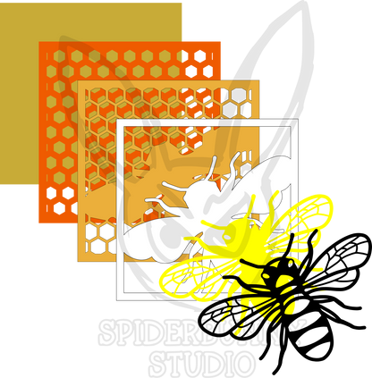Honeycomb and Bee