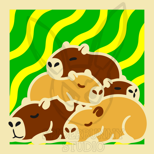 Sleepng Capybaras