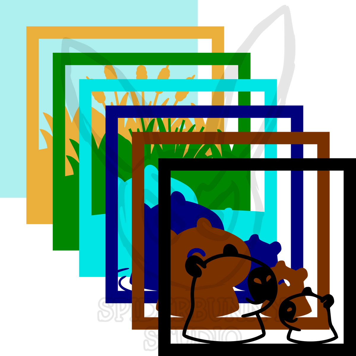Capybaras Swimming