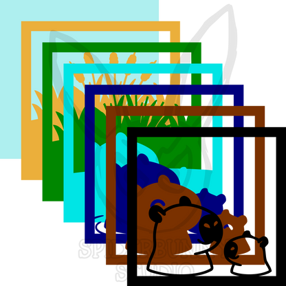 Capybaras Swimming
